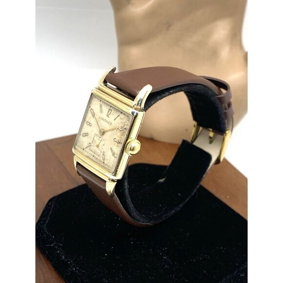 Longines Men's Watch 1940'S Vintage 9L Swiss Manual Wind Rectangular 10k GF Case - Picture 2 of 15